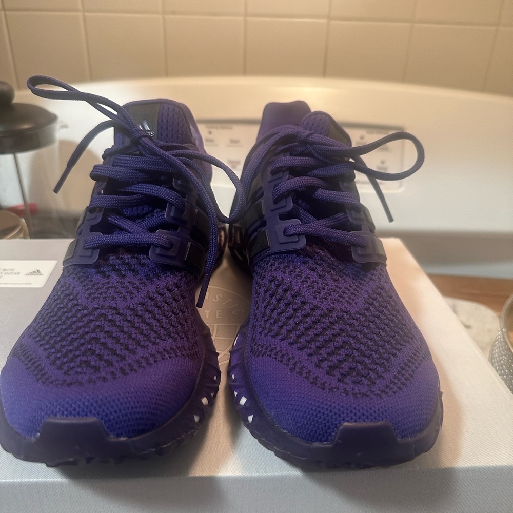 Adidas Deep Purple UltraBoost Web DNA Athletic Sneakers - Picture 3 of 8